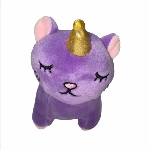 Snug a Babies purple small cat unicorn plush - Picture 1 of 4